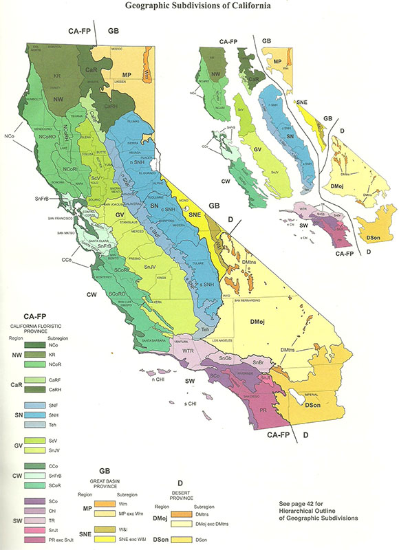 Geographic Subdivisions of California